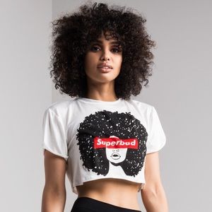 AKIRA SUPERBAD GRAPHIC CROP TOP